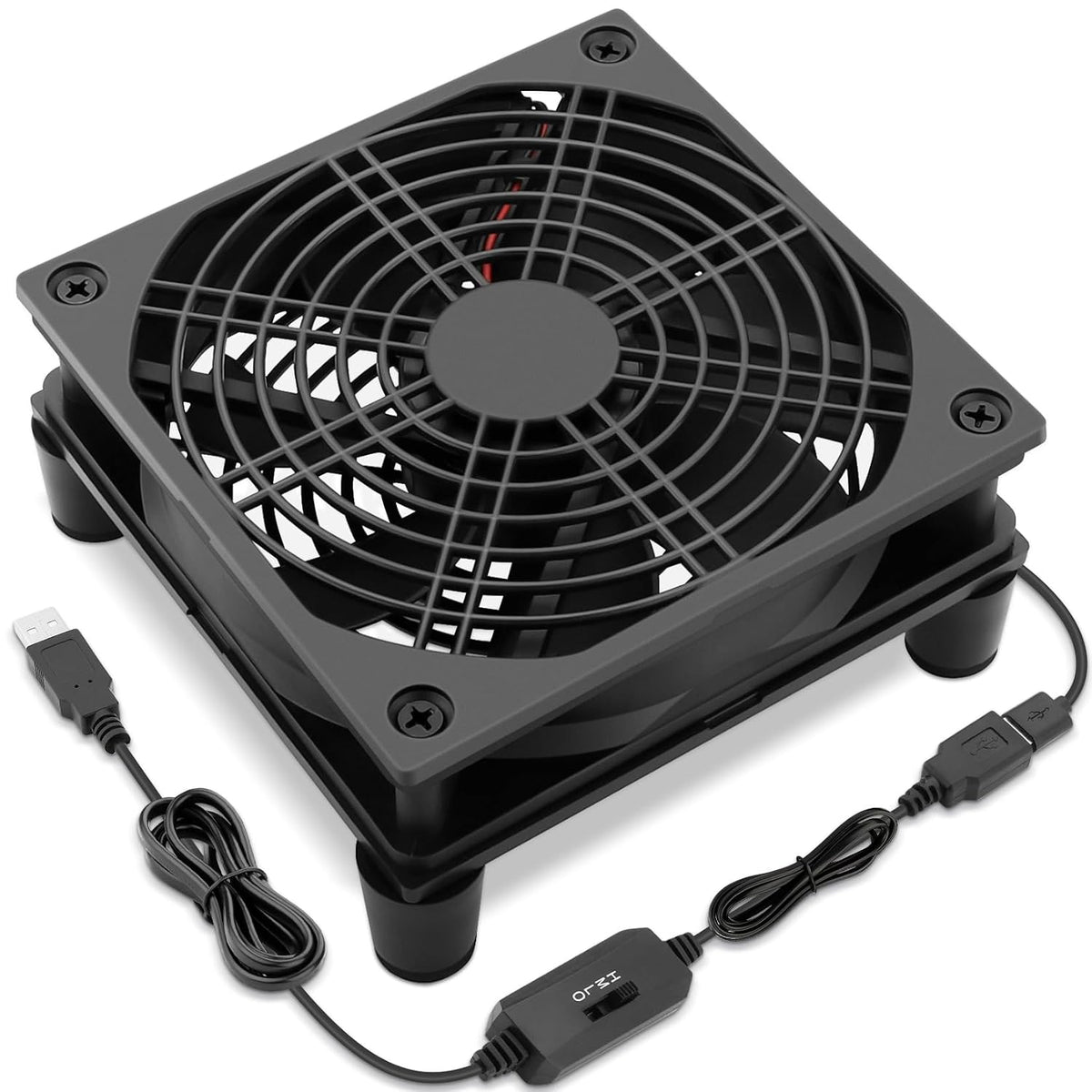 USB 120mm Computer Cooling Fan 5v 3 Speed Controller | Electronics Cooling Pad for Router Xbox PlayStation Receiver DVR T-Mobile 5G Home Internet Gateway Modem Mini PC
