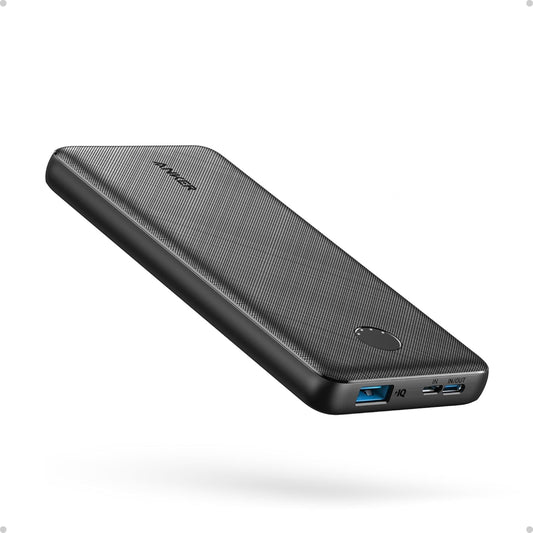 Anker Power Bank, 10,000mAh Portable Charger, PowerIQ USB-C Battery Pack | 5V / 3A High-Speed Charging, for iPhone, iPad, and More, Ultra-Compact Travel-Ready Design (Black)