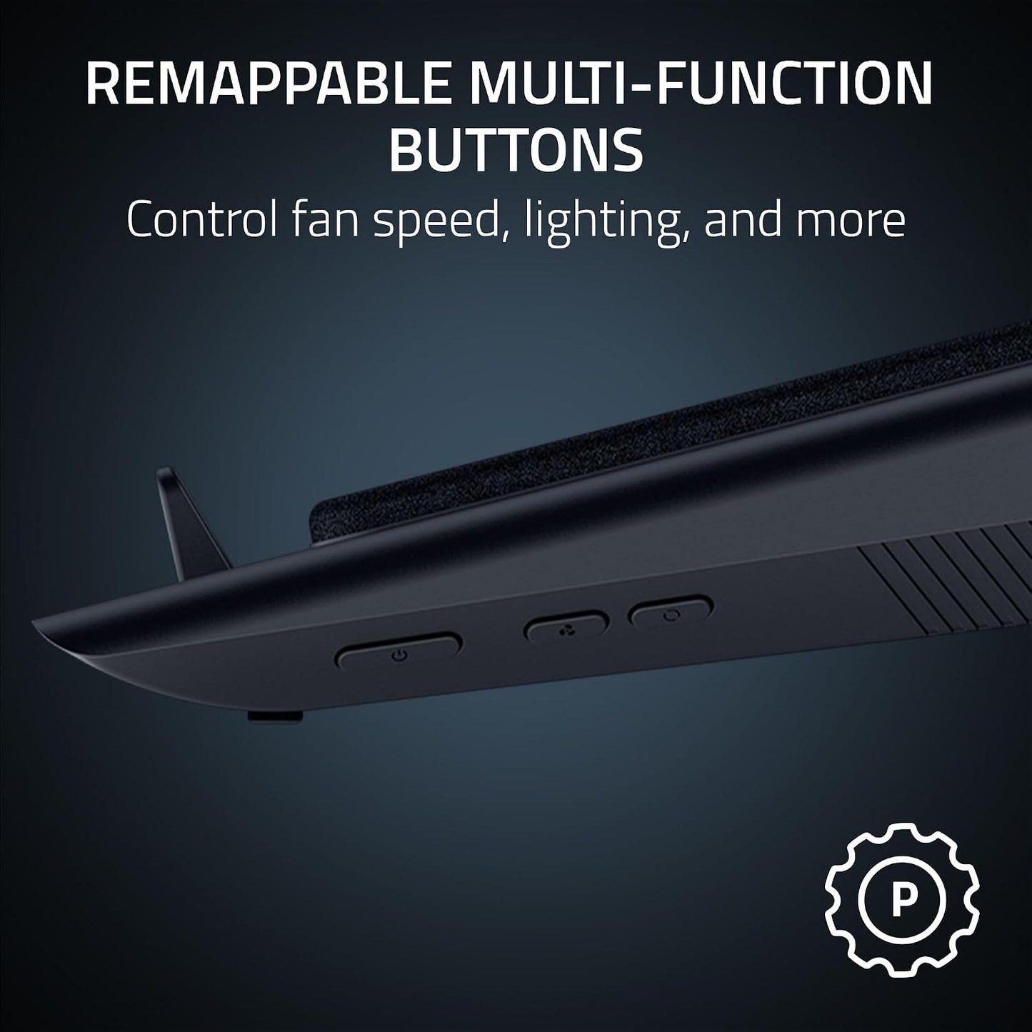 Razer Laptop Cooling Pad Adaptive Smart, Intelligent Fan Control | Airtight Pressure Chamber, Fits Most Laptops & Macbooks 14" to 18", Preset & Custom Fan Curves, 3 Port USB Type A, Chroma RGB