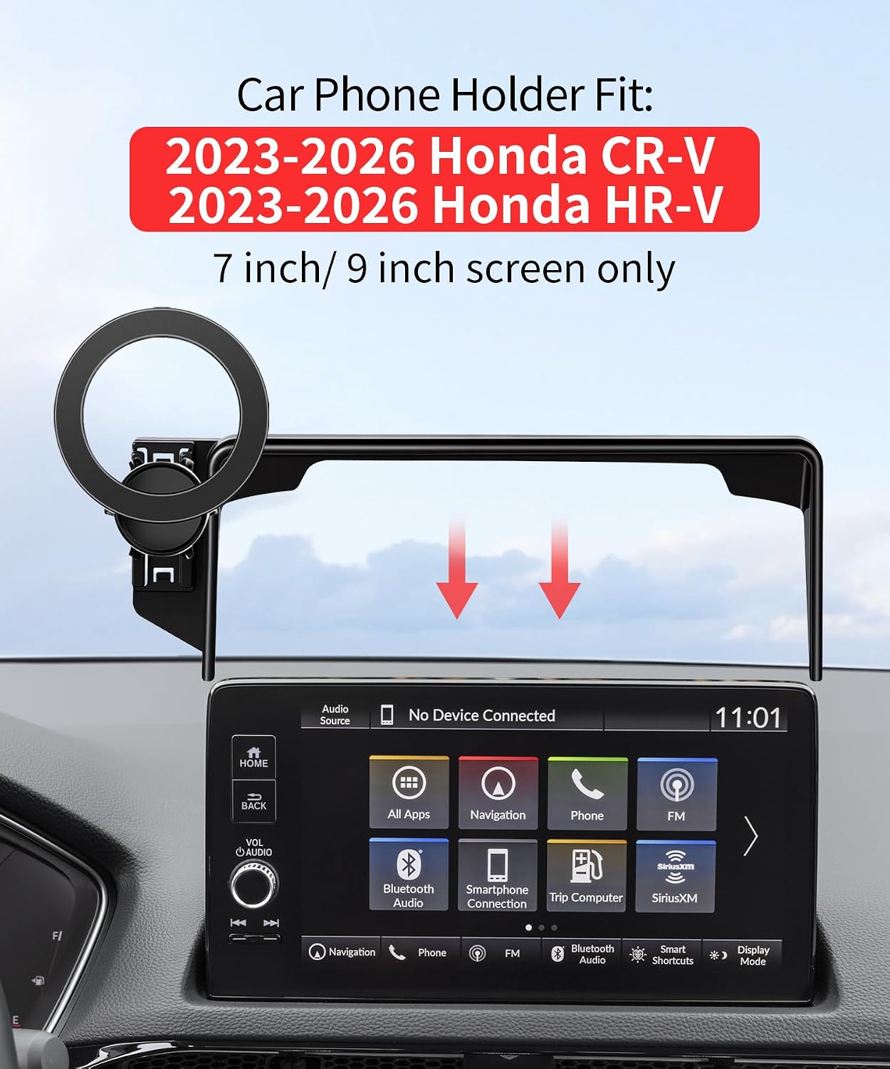 Car Phone Holder for Honda CR-V/HR-V/CRV 2023-2026 Accessories, 7/9" Screen | Magsafe Magnetic Cell Phone Mount Clip Compatible with iPhone, 3D fit Stable Dashboard GPS Navigation Bracket Cradle Stand