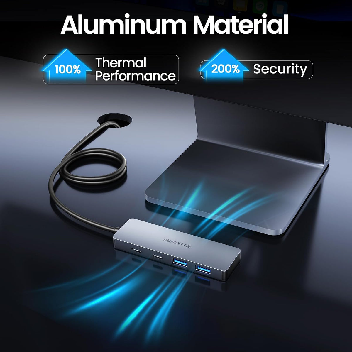 4FT USB C Hub 3.2 Multiport Adapter for MacBook Neo