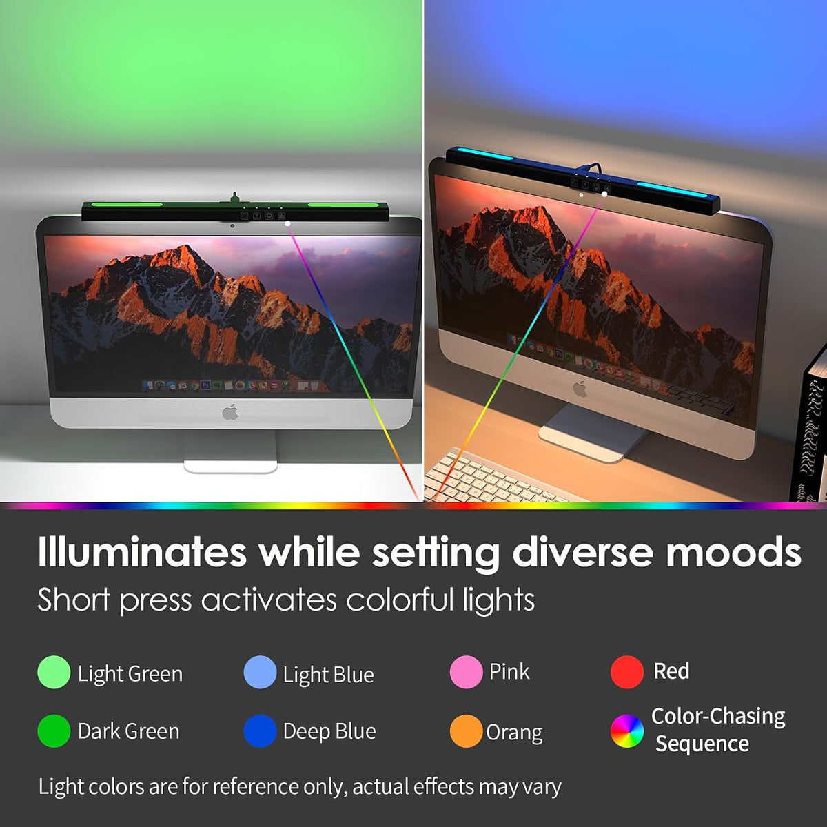 BY-J PC Screen Lamp with Remote Control, Adjustable Screen Light Automatic Dimming, LED USB Computer Lamp 15.7 in Monitor Light Bar Lighting for Office Gaming