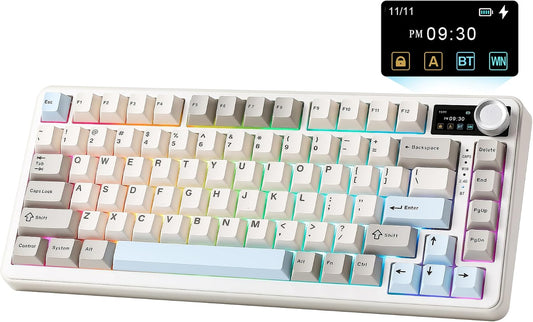 YUNZII B75 PRO MAX 75% Mechanical Keyboard (Beige, Cocoa-V2)