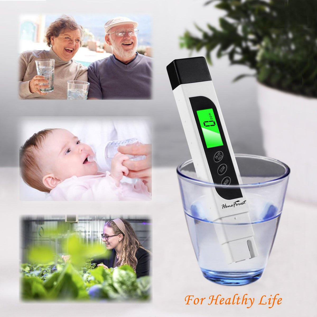TDS Meter, Digital Water Tester - Accurate and Reliable, Measures TDS, EC & Temperature (°F/°C), 0-9990ppm, Water Test Meter for Drinking Water, RO/DI System, Aquariums, etc