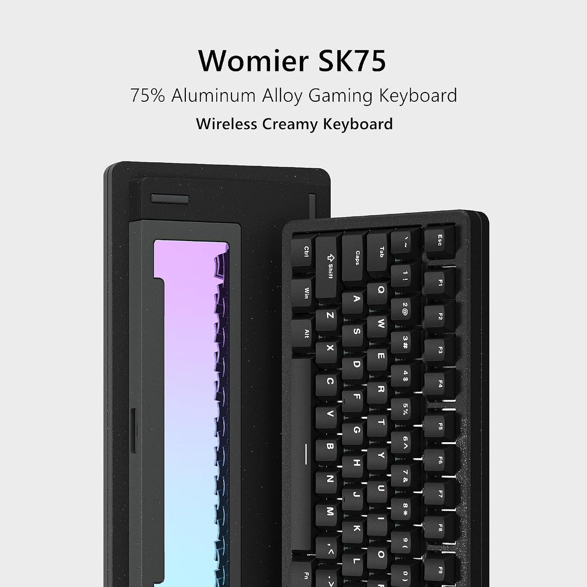 Womier SK75 75% Keyboard Full Aluminum Wireless Mechanical Gaming Keyboard
