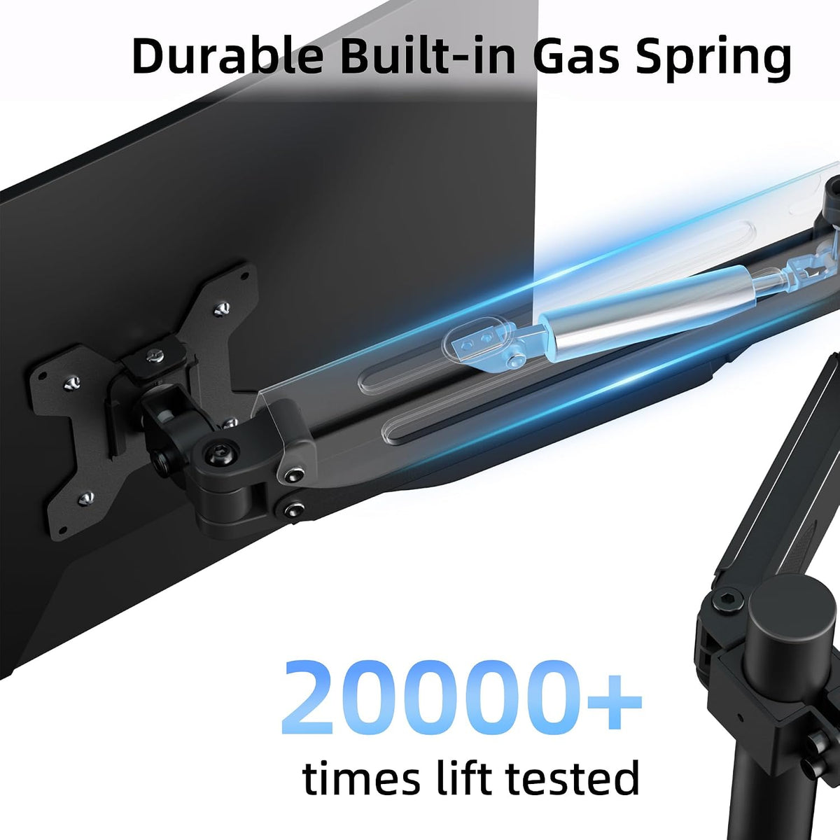 Suptek Dual Monitor Mount Stand-Height Adjustable Gas Spring Monitor Arm Desk Mount for 2 Computer Screens 17 to 34 inches - Each Arm Holds up to 24.25lbs (MD8822)