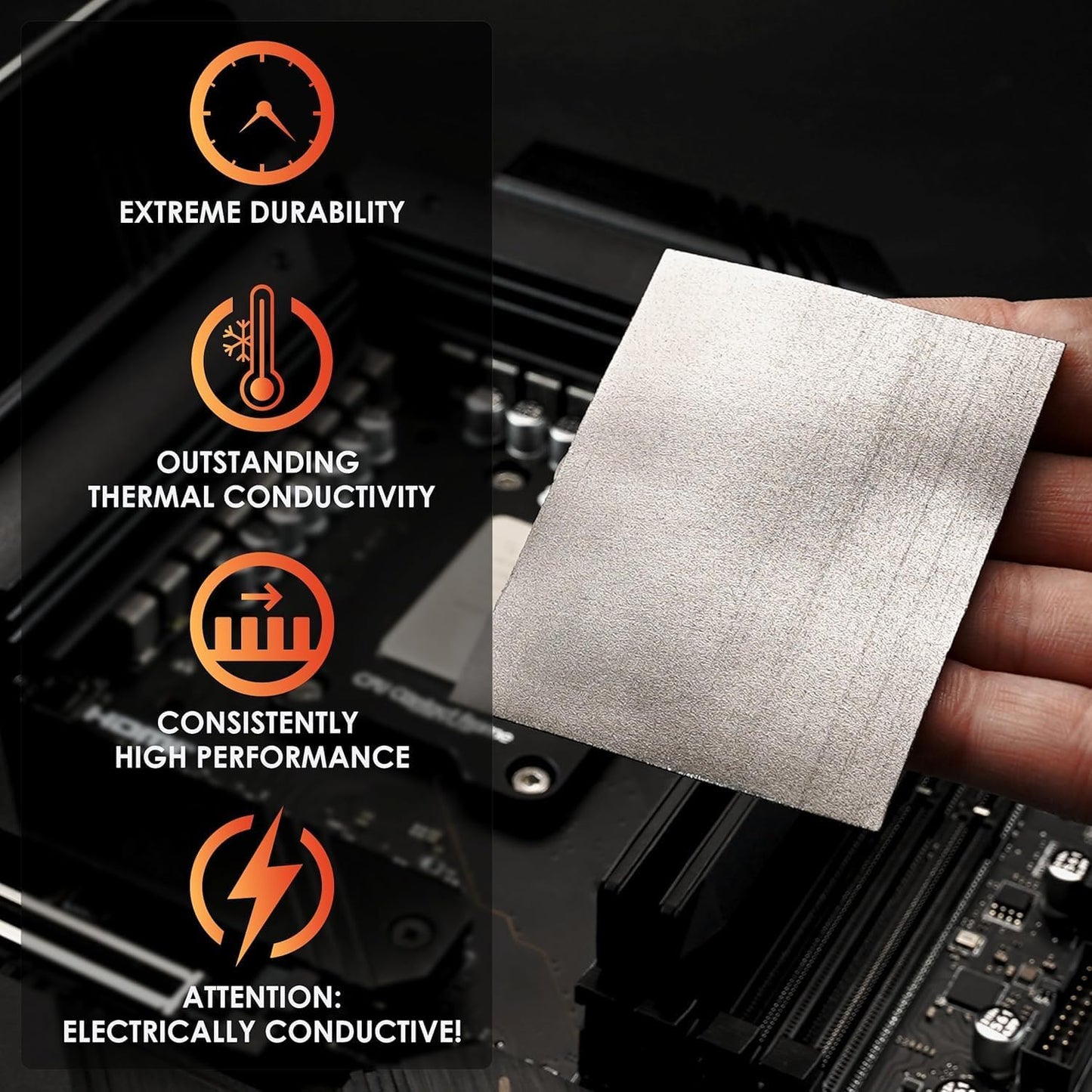Thermal Grizzly KryoSheet (33x33x0.2mm) – Ultra High Thermal Conductivity Graphene Thermal Pad – Perfect Alternative for Thermal Paste on CPU/GPU/PS4/PS5/Xbox – Made in Sweden