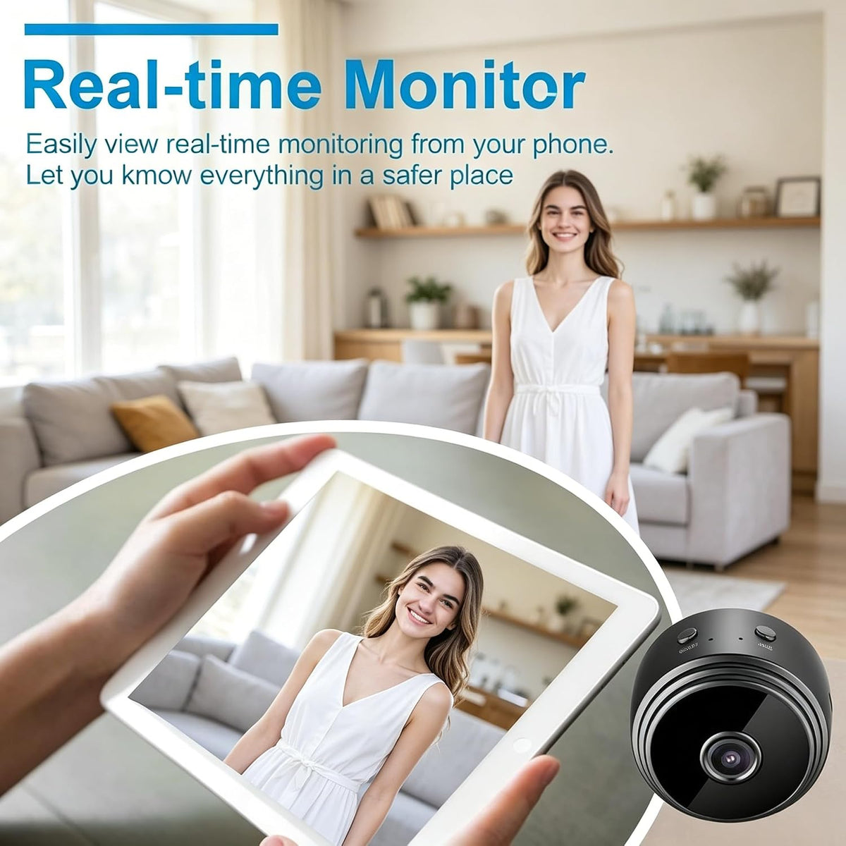 4 Pack Hidden Camera 1080P WiFi Night Vision for Pet Baby Home Security