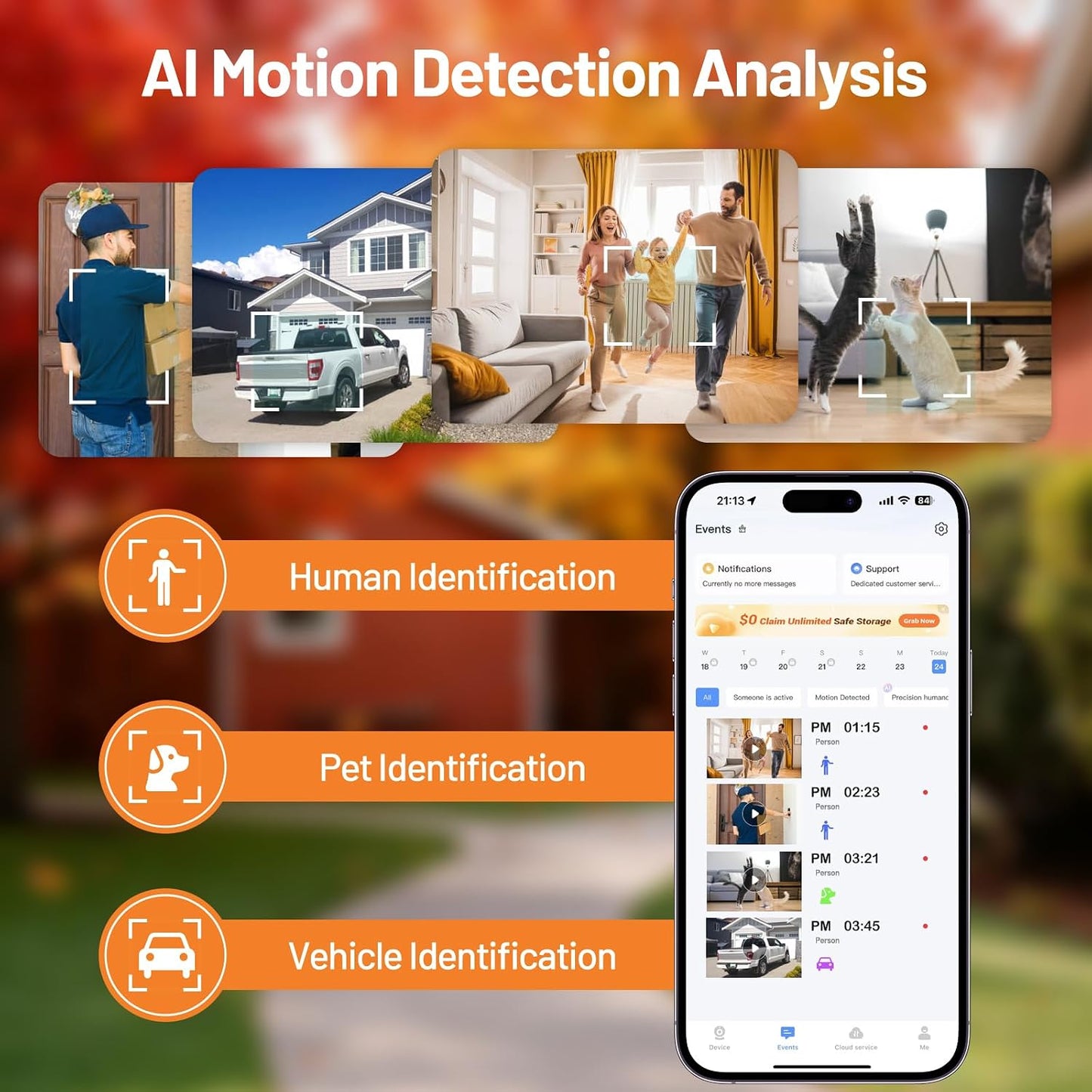 No-Drill Window Camera, 5GHz &amp; 2.4GHz WiFi 2K Outdoor Monitoring Thru Glass, Anti-Glare Full Color Night Vision, Window Mounted Security Camera for Home Security, Alexa,for Apartment