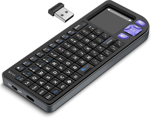All-in-One Mini Keyboard with Touchpad, a Sturdy Aluminum Frame. Rechargeable & Portable. Seamless Connectivity with iPad, Mac, and PC. The Perfect Companion for Smart Home, IT Tech & Field Service.