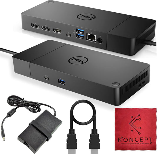 Dell WD19S Docking Station Dual Monitor - 180W USB-C, HDMI + DisplayPort | Features mini-DisplayPort, 2x USB-C & 3x USB-A 3.0 for full expansion