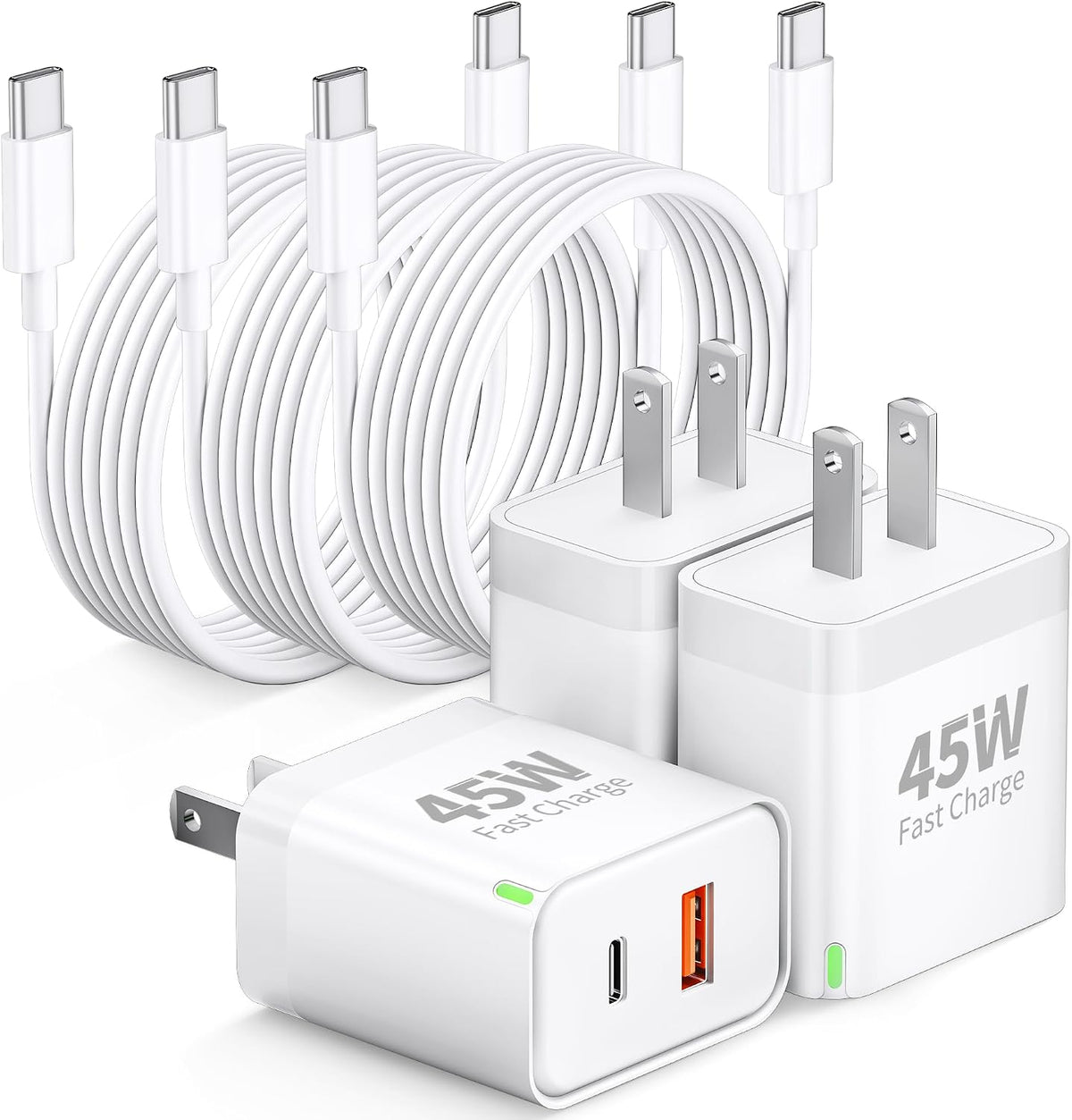 iPhone 18 Pro Max/18 Pro/Duo Charger Fast Charging, 3Pack 45W USB C Charger