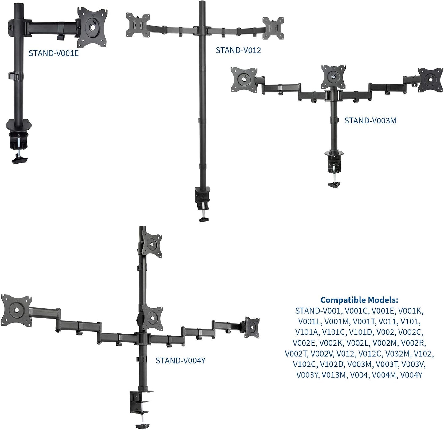 VIVO Fully Adjustable Single Monitor Arm for Desk Mount Stand, Monitor Arm for 1 Screen up to 27 inches, Black, PT-SD-AM01A