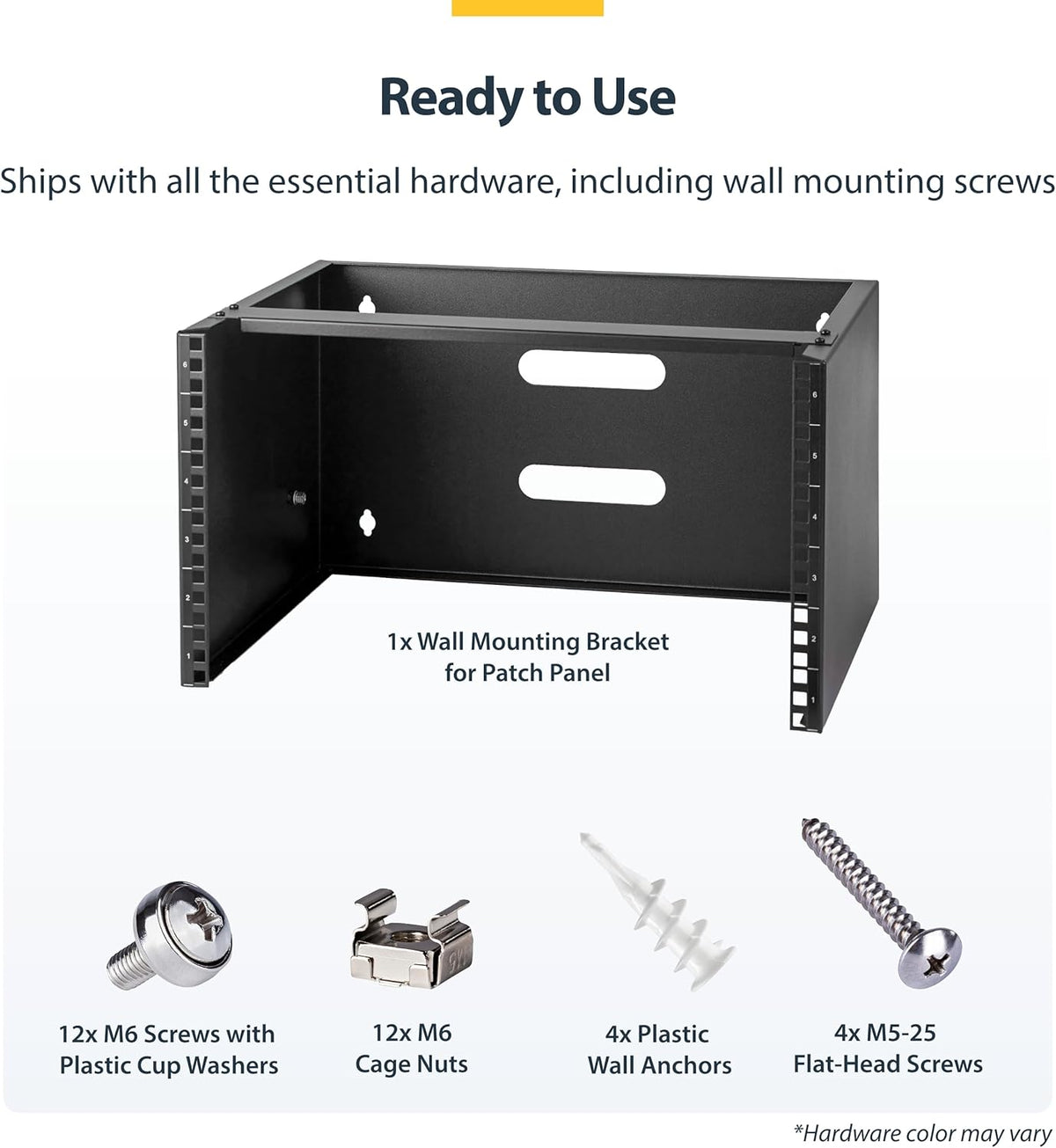 StarTech 6U 19in Wall-Mount Network Rack, 14in Deep, 44lb (WALLMOUNT6)