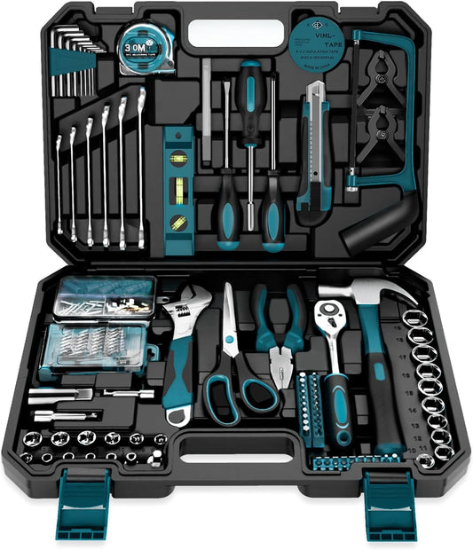 Sundpey 257 Pcs Portable General Basic Hand Tool Kit Set for Home with Case | with Mechanic Tool Set & Wrench Kit & Precision Screwdriver Set, for Men Women, for Household Car House Garage Apartment Dorm