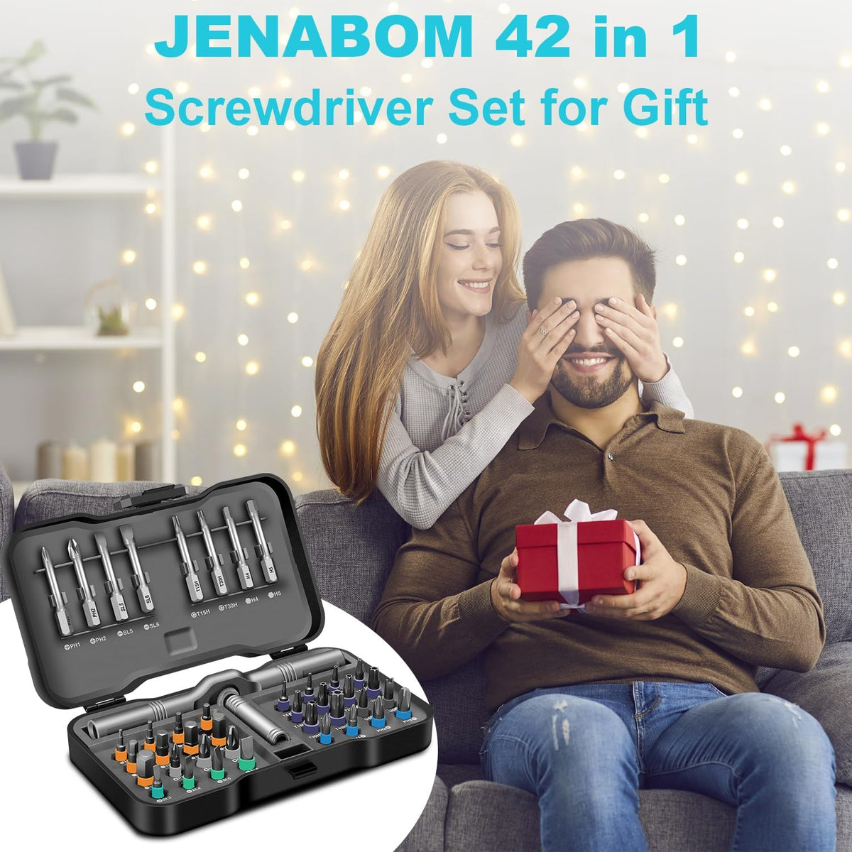 42 in 1 Magnetic Ratchet Screwdriver sets with S2 Steel Bits | Multi tool set for Furniture Assembly, Electrical Appliance Repair, Bicycle Tools, Gift