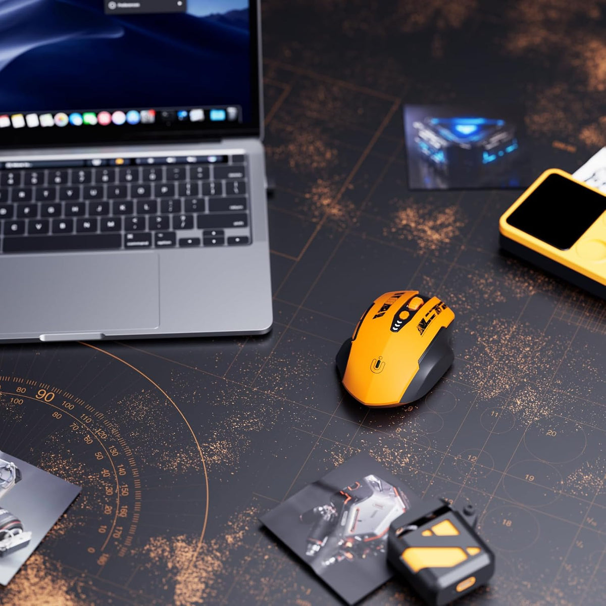 Uineer Bluetooth Mouse, Tri-Mode Wireless, Rechargeable, 3-Device Switch