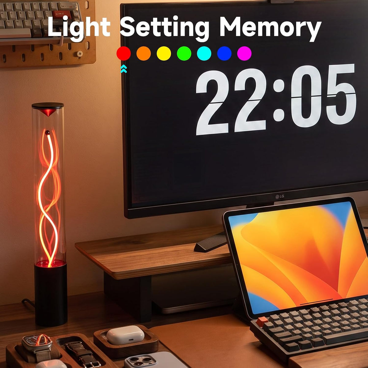 RGB Light Bar, Cordless TV Monitor Backlight for Gaming, Man Cave Decor