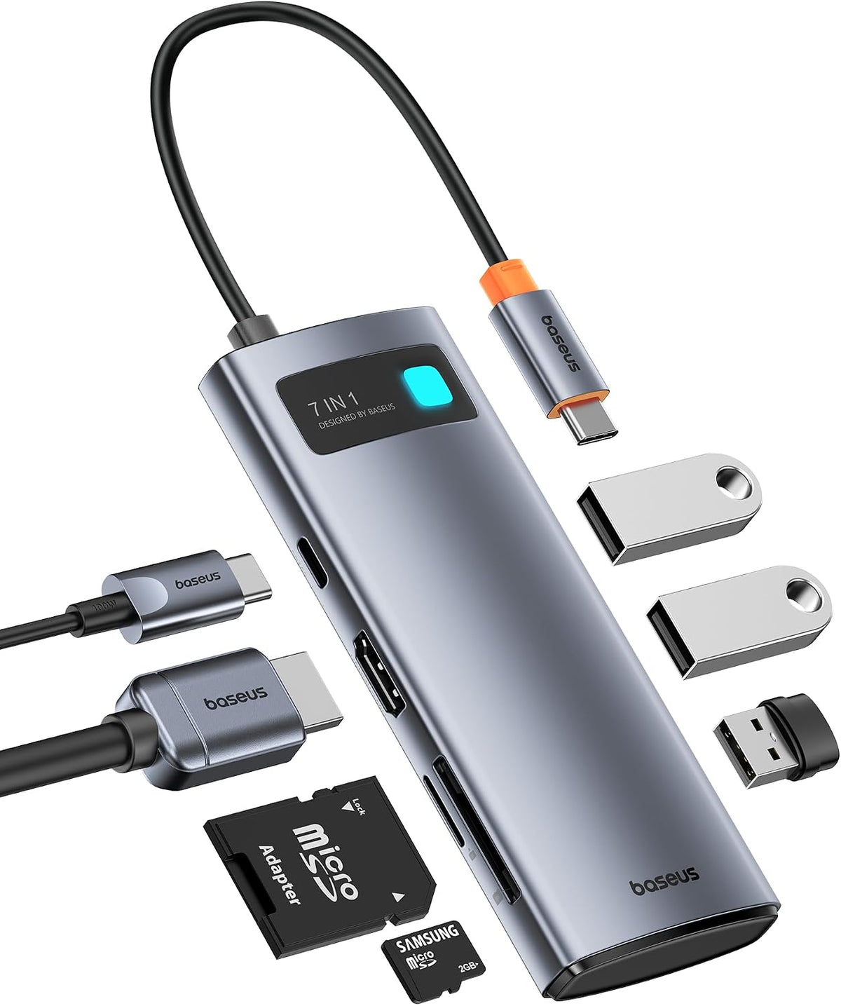 Baseus Docking Station Dual Monitor 10Gbps 10 in 1 USB C Hub with 2 HDMI