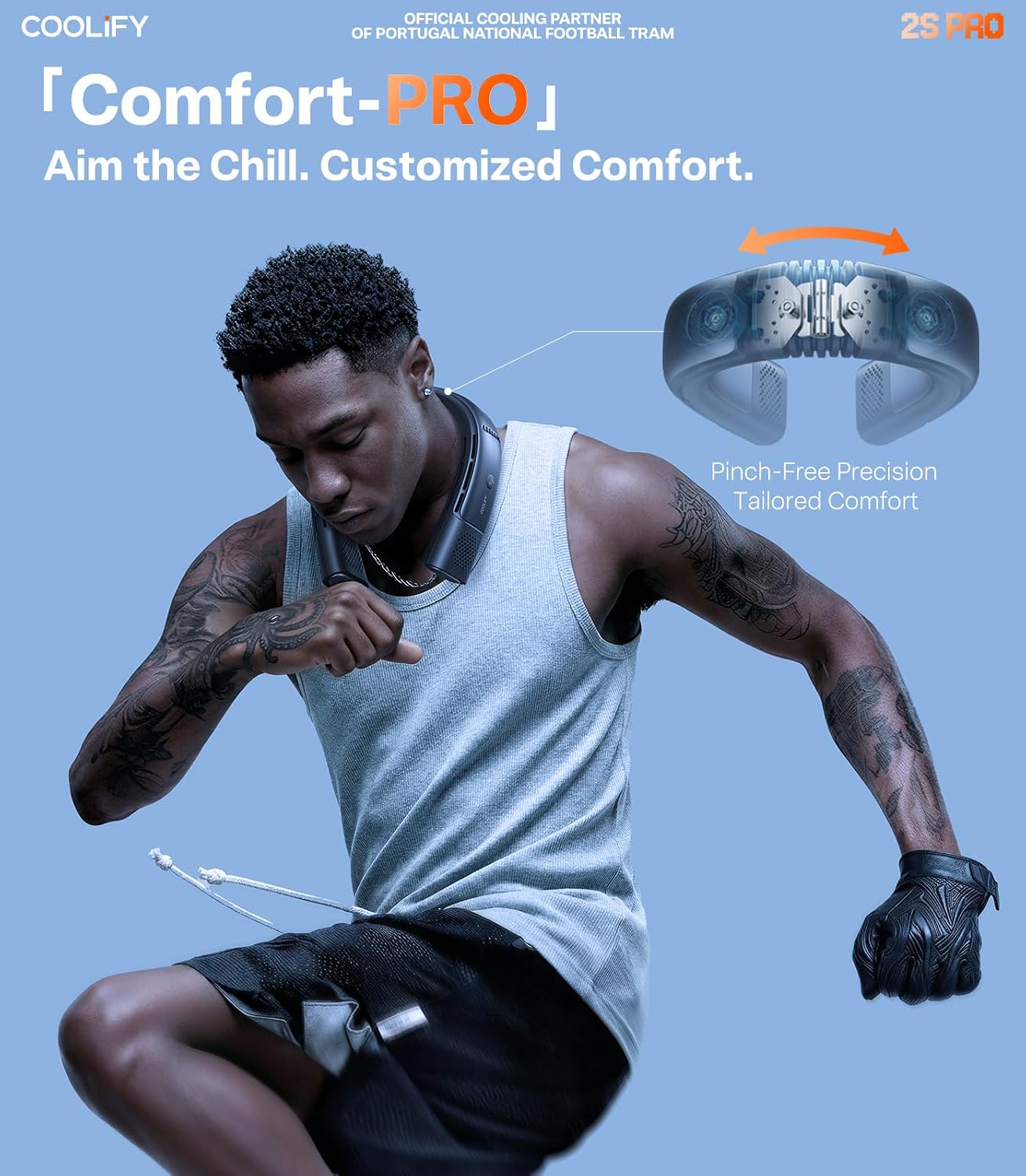 TORRAS Coolify 2S PRO #1 Neck Cooler & Neck Air Conditioner, Black | #1 Ice-feel neck cooling fan. Thoughtful gift for women & mom. Perfect for garden, travel, festivals & hot flashes.