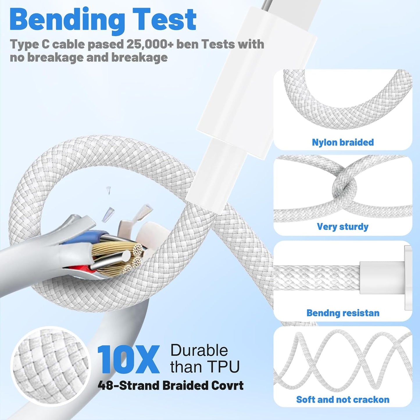 USB C to Lightning Cable, [Apple MFi Certified] iPhone Braided Fast Cable | 2Pack 6FT+10FT Power Delivery Type C Charging Cord for iPhone 14 13 12 11Pro Max/XS/Max/XR/8/7 Plus SE, iPad Air/Pro