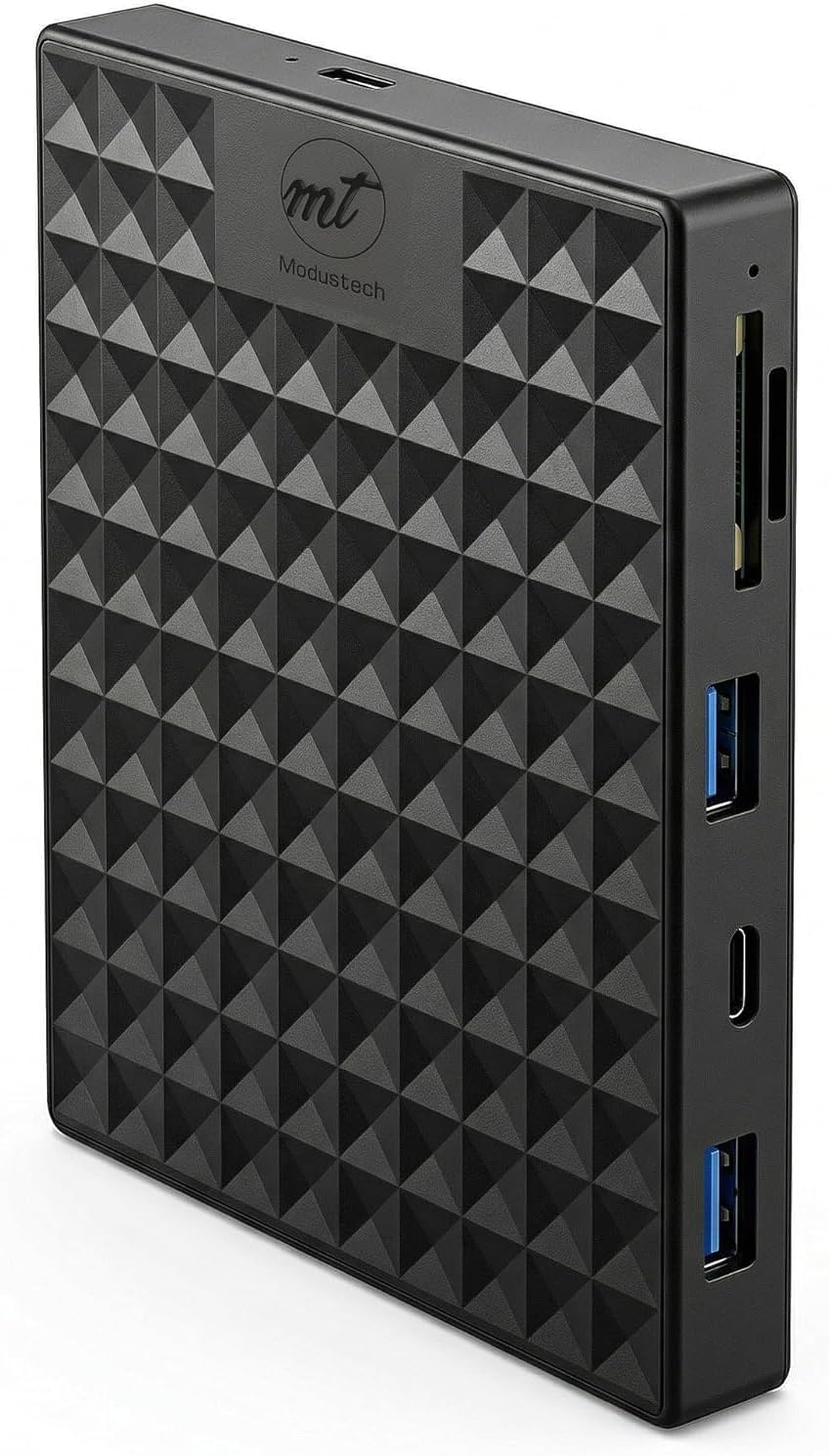 Nexus 1TB Portable External Hard Drive with Built-in Docking Station -5-in-1 USBC Hub, USB 3.1 10Gbps, SD & MicroSD, Bus-Powered, Compatible with MacBook, Laptop, iPad (1TB + 5-in-1 Dock)
