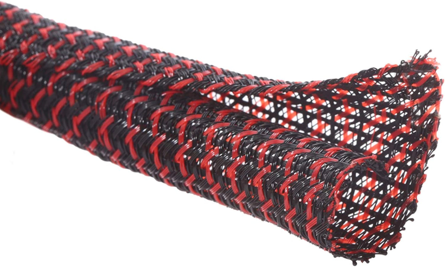 Alex Tech 25ft - 1/2 inch Cord Protector Wire Loom Tubing Cable Sleeve Split Sleeving For USB Cable Power Cord Audio Video Cable – Protect Cat From Chewing Cords - Black