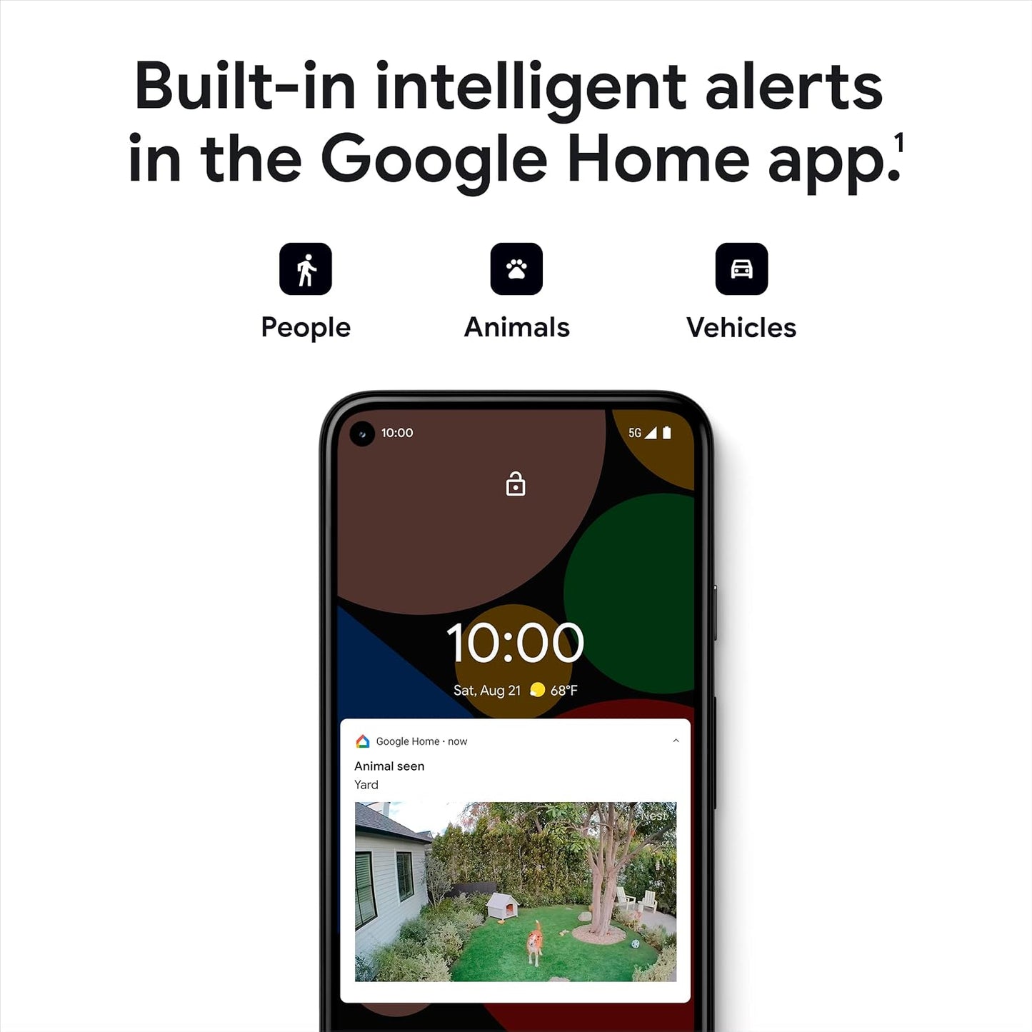 Google Nest Cam Outdoor or Indoor, Battery - Wireless Security Camera | Home security camera, built-in intelligent alerts, 1080p HDR video, works with Google Home and Alexa
