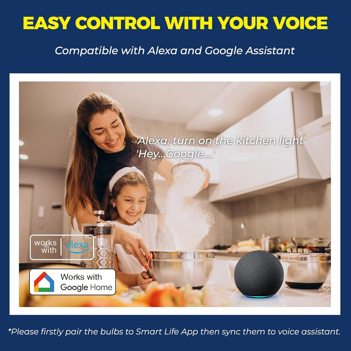 Lightinginside Smart Light Bulbs 1100LM, BR30 RGBCW Color Changing, 4PCS