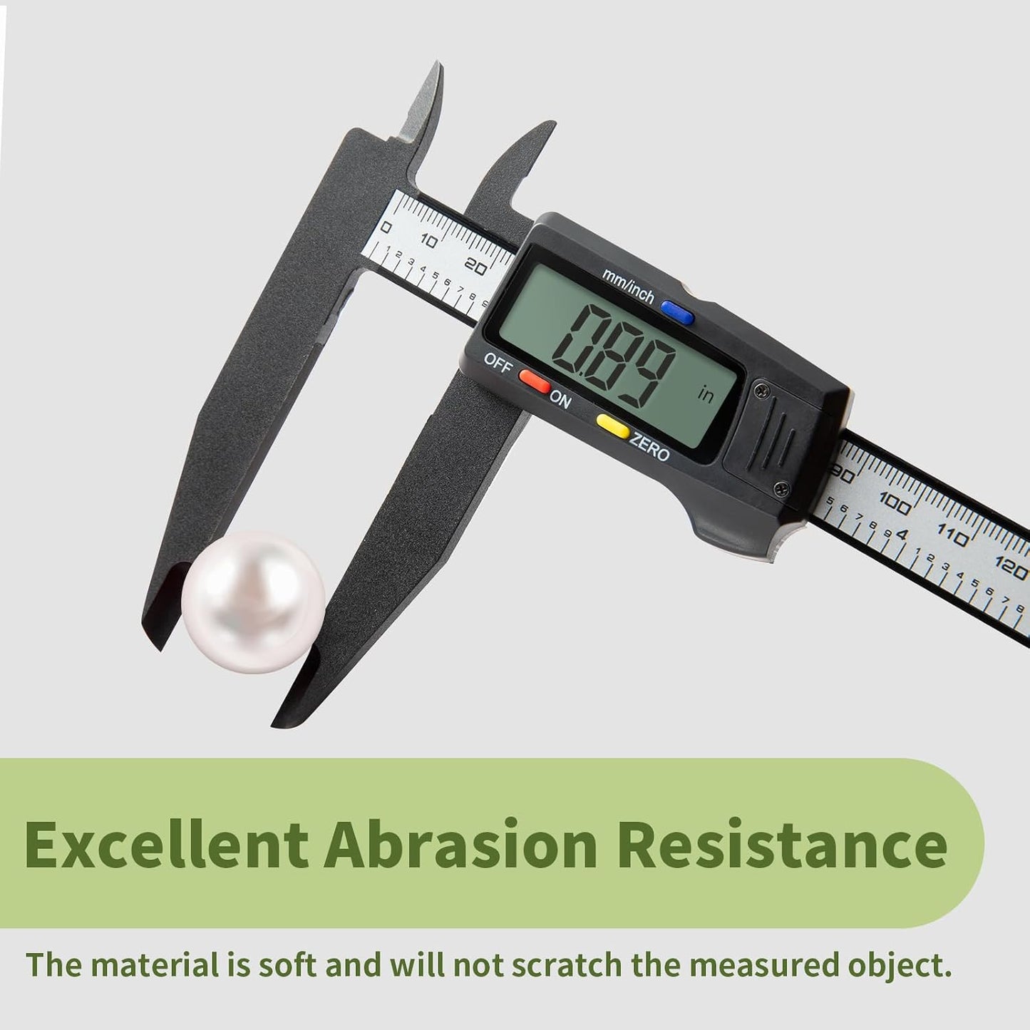 Digital Caliper 0-8" Measuring Tool, Micrometer Caliper with Auto-Off Feature, Interchangeable Between inches and millimeters for Jewelry Measurement and 3D Printing
