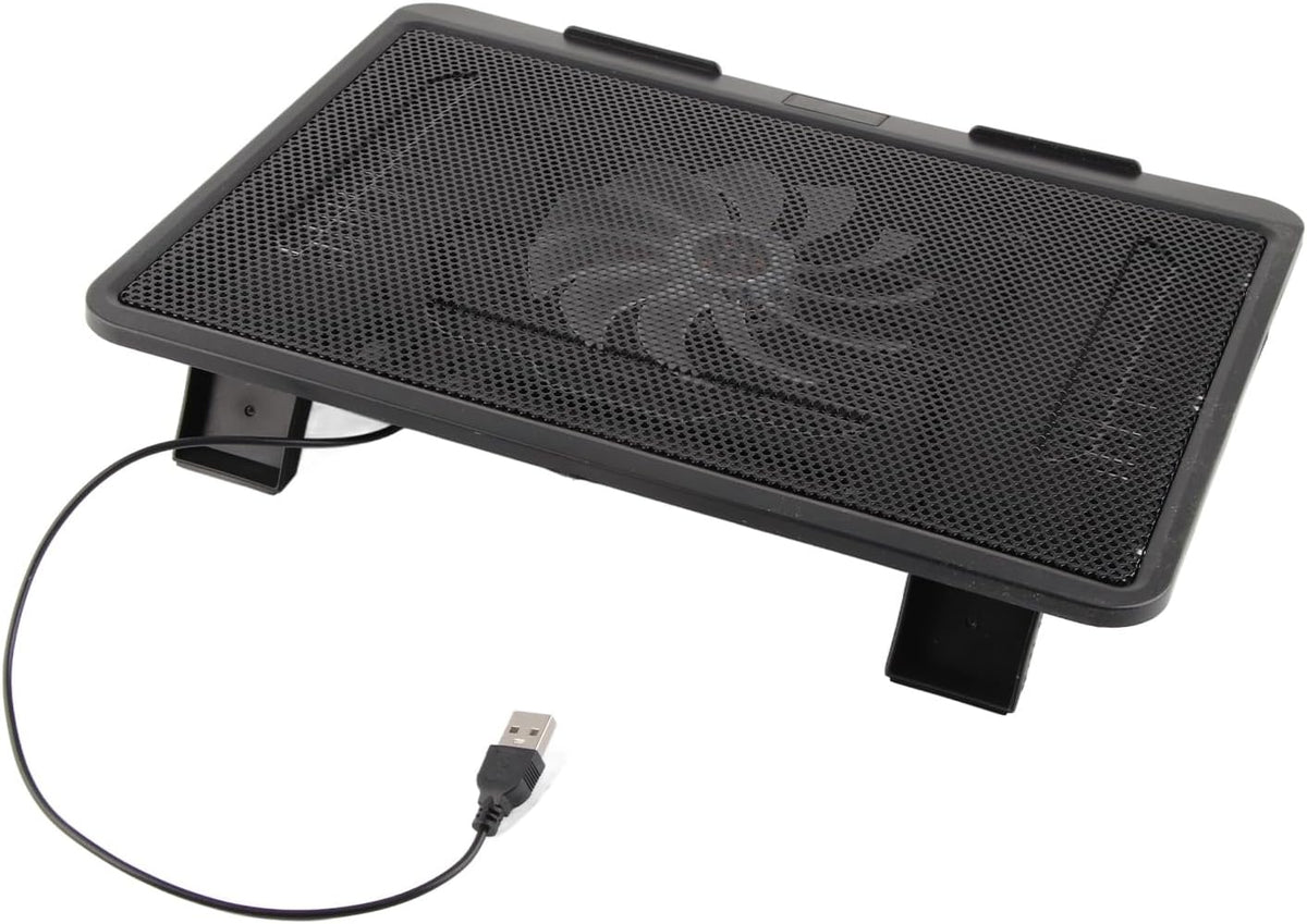 SUNGOOYUE Laptop Cooler Cooling Pad with Super Quiet Fan Ergonomic Stand USB Hub for Gaming Movies Black