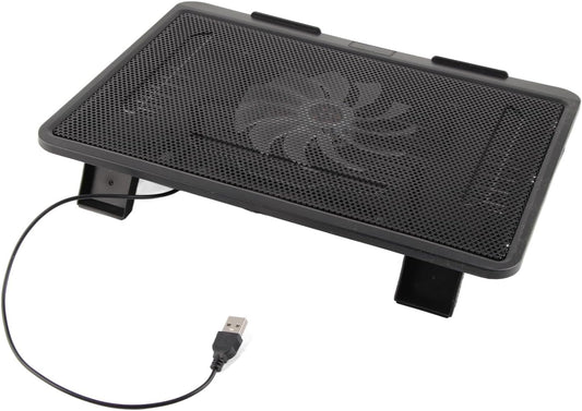 SUNGOOYUE Laptop Cooler Cooling Pad with Super Quiet Fan Ergonomic Stand USB Hub for Gaming Movies Black