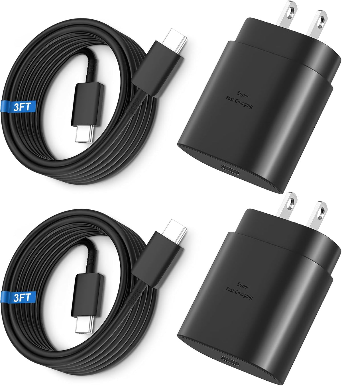 Super Fast Charger Type C, 25W USB C Wall Charger Fast Charging 10FT Cable