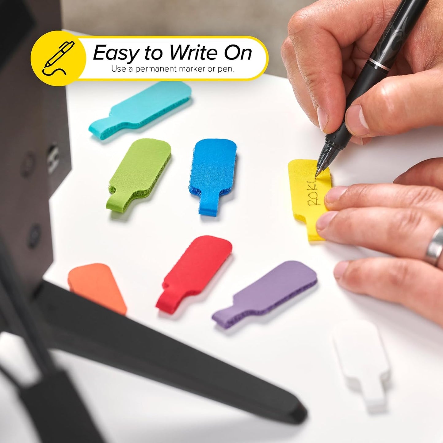 Wrap-It Storage - Cable Labels, Medium, Multi-Color (30-Pack) Write On Cord Tags for Wire Management and Identification | Write On Cord Labels, Wire Labels, Cable Tags and Wire Tags for Spring Cleaning Cable Management and Identification