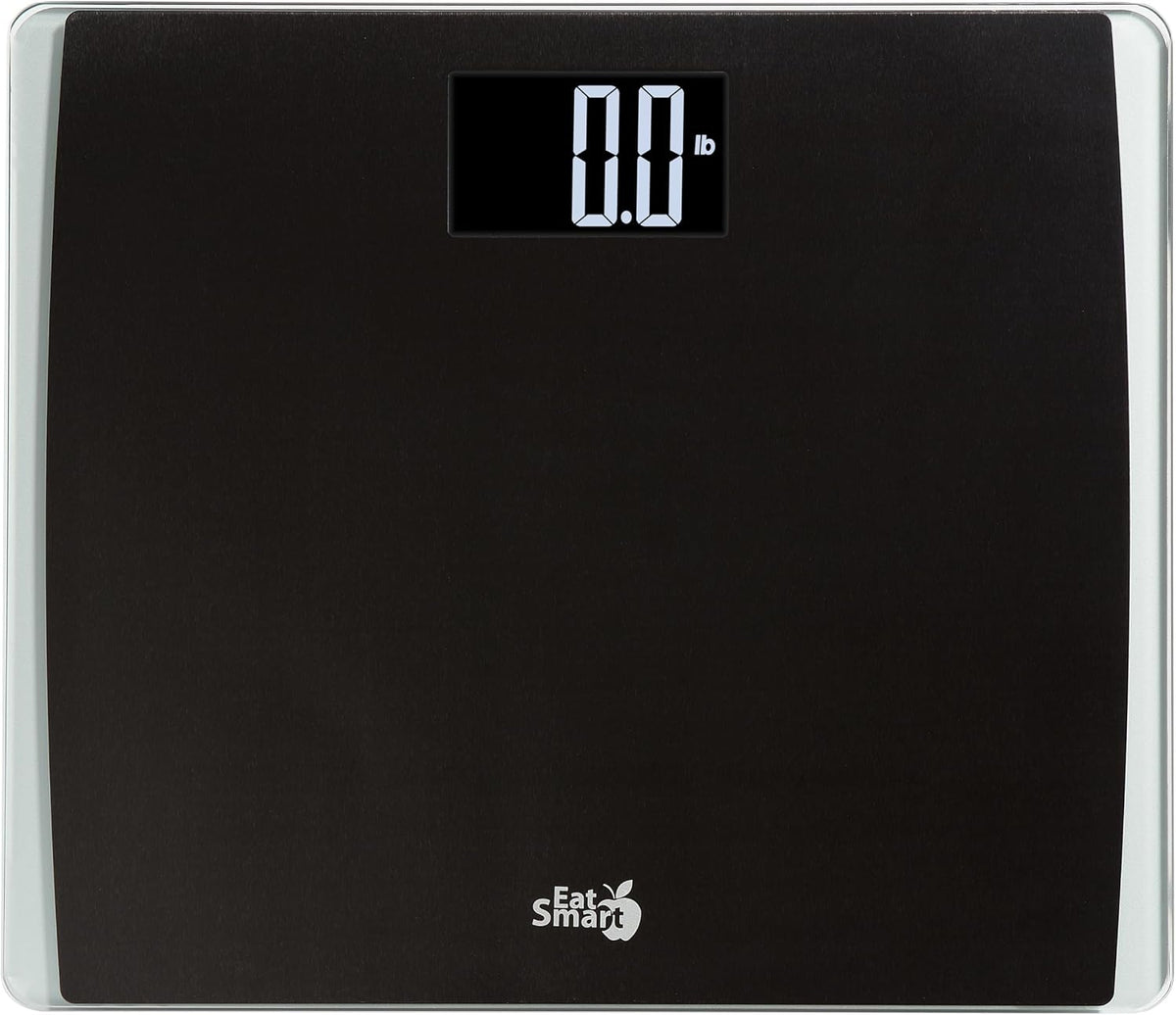 Eat Smart Precision 550 Pound Extra-High Capacity Digital Bathroom Scale, Extra-Wide Platform, Stainless Steel Body Weight Scale with Step-On Tech, Silver