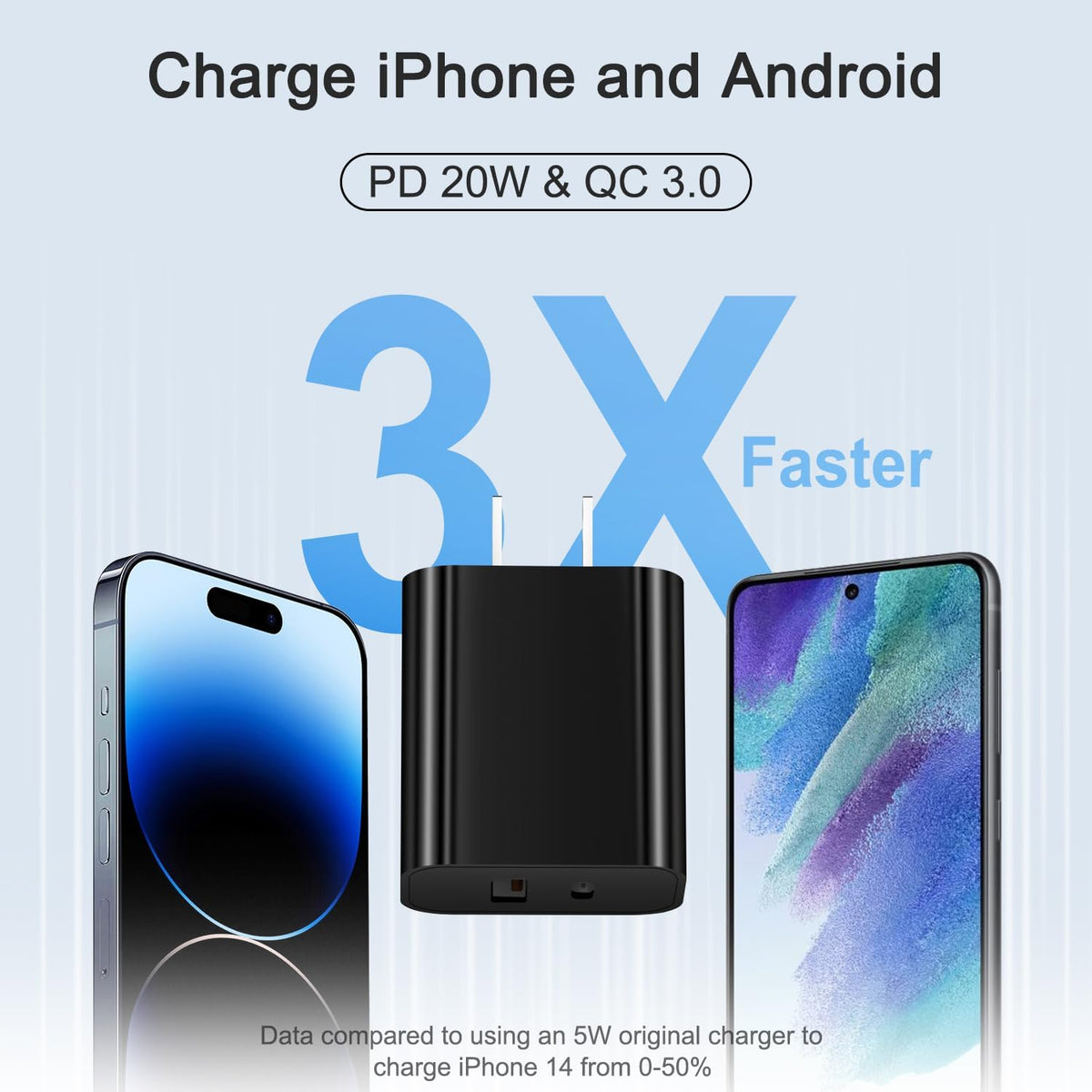 iPhone 17 16 15 Charger Fast Charging USB C Charger Block Type C Chargers Charging Block with 3 Pack 10FT Cable for iPhone 17/17 Plus/17 Pro Max/16/16 Plus/16 Pro Max/15 Pro Max/iPad Pro(Black)