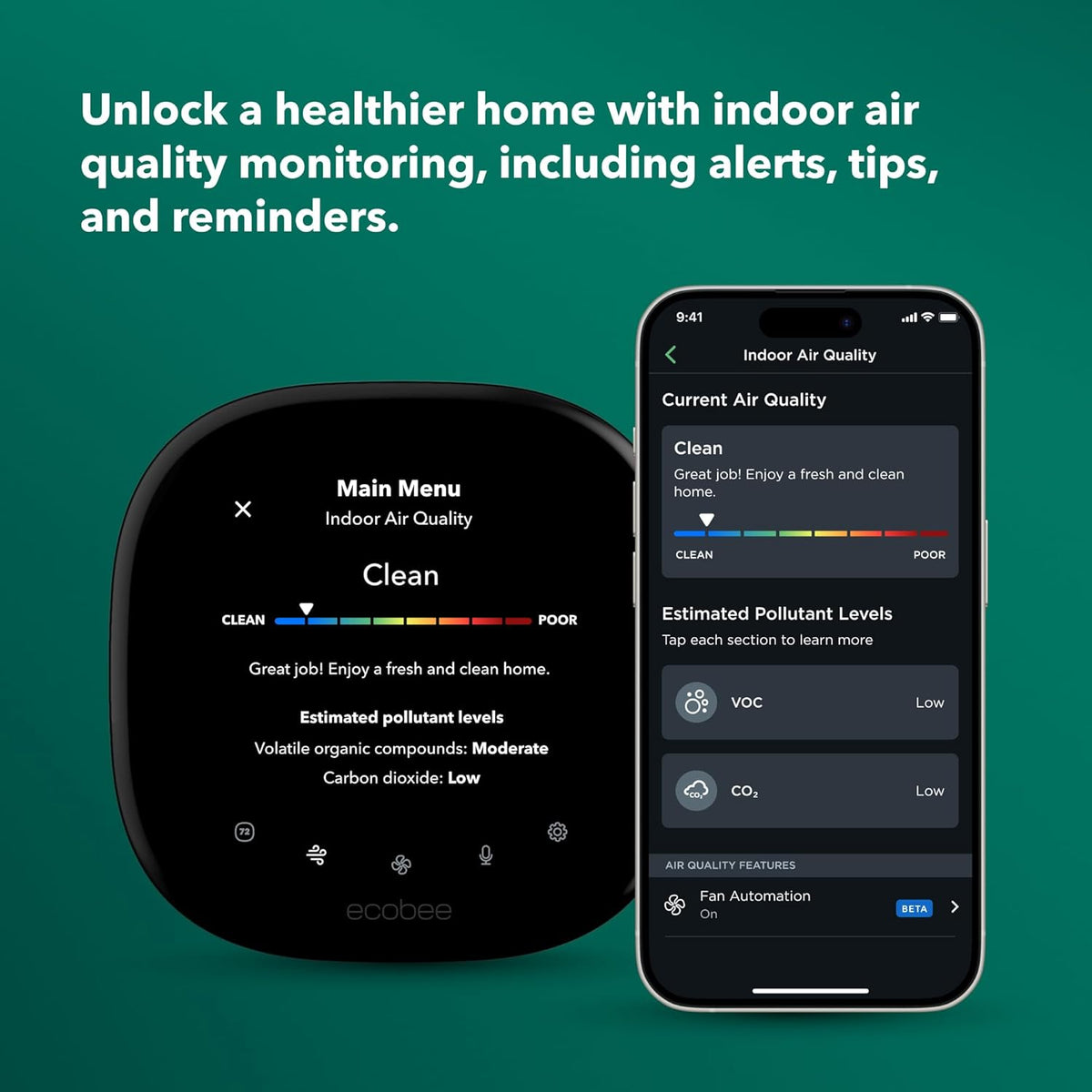 ecobee Smart Thermostat Premium - WiFi, Siri &amp; Alexa Built-In, Smart Sensor | Air Quality Monitor. Works with Alexa, Siri and Google Home. Live view from your ecobee Doorbell. Energy Saving thermostsat