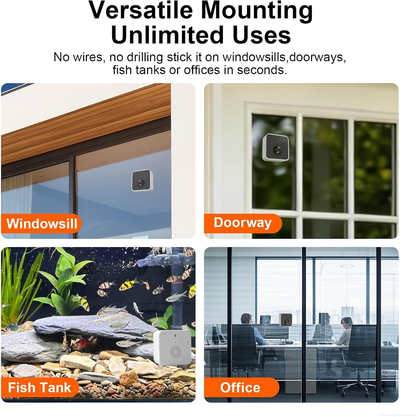 2K Wireless Window Camera with 45-Day Battery, 2.4/5G WiFi, 6s Pre-Roll | 100% Wireless: No Wires, No Outlets, No Drilling. 4MP Color Night Vision & Anti-Glare. Magnetic Mount for Rentals & Homes