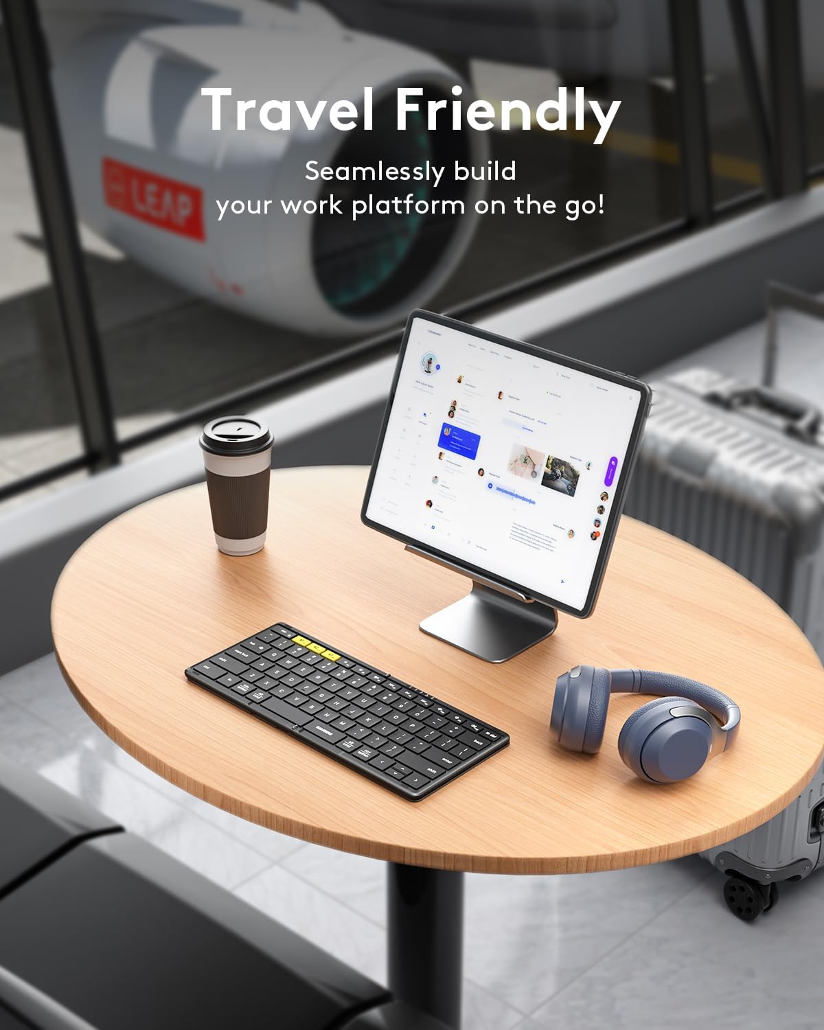 Samsers Full-Size Foldable Bluetooth Keyboard for Laptop Phone Tablet