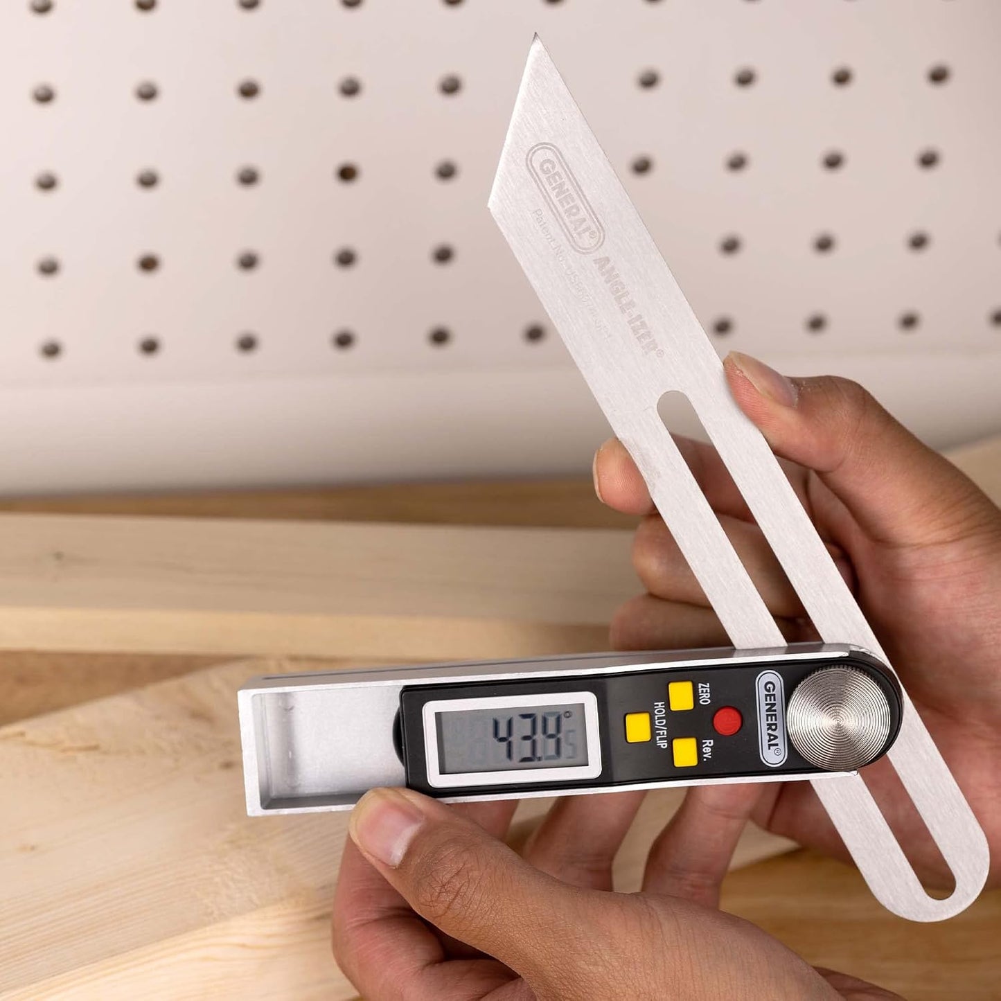 General Tools T-Bevel Gauge & Protractor - Digital Angle Finder with Full LCD Display & 8" Stainless Steel Blade