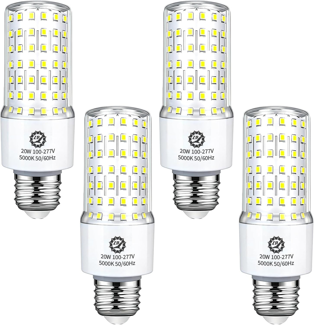 ZP 40W LED Light Bulb 2 Pack Corn Bulb Daylight Bulb E26/E27 Medium Base