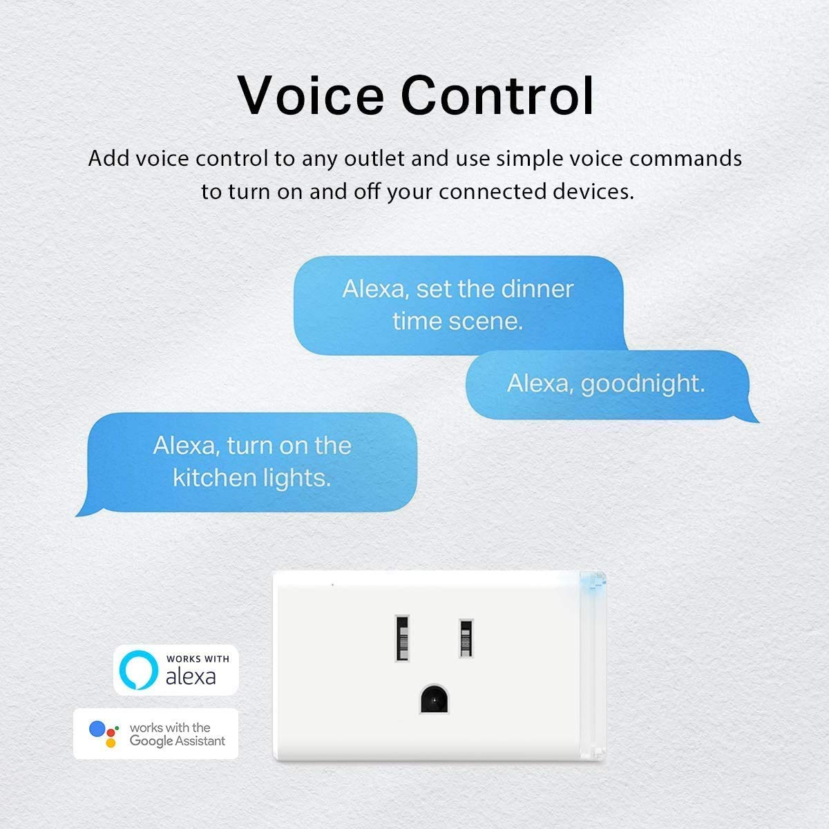 Kasa Smart Plug HS103P3, Wi-Fi Outlet Works with Alexa, 3-Pack