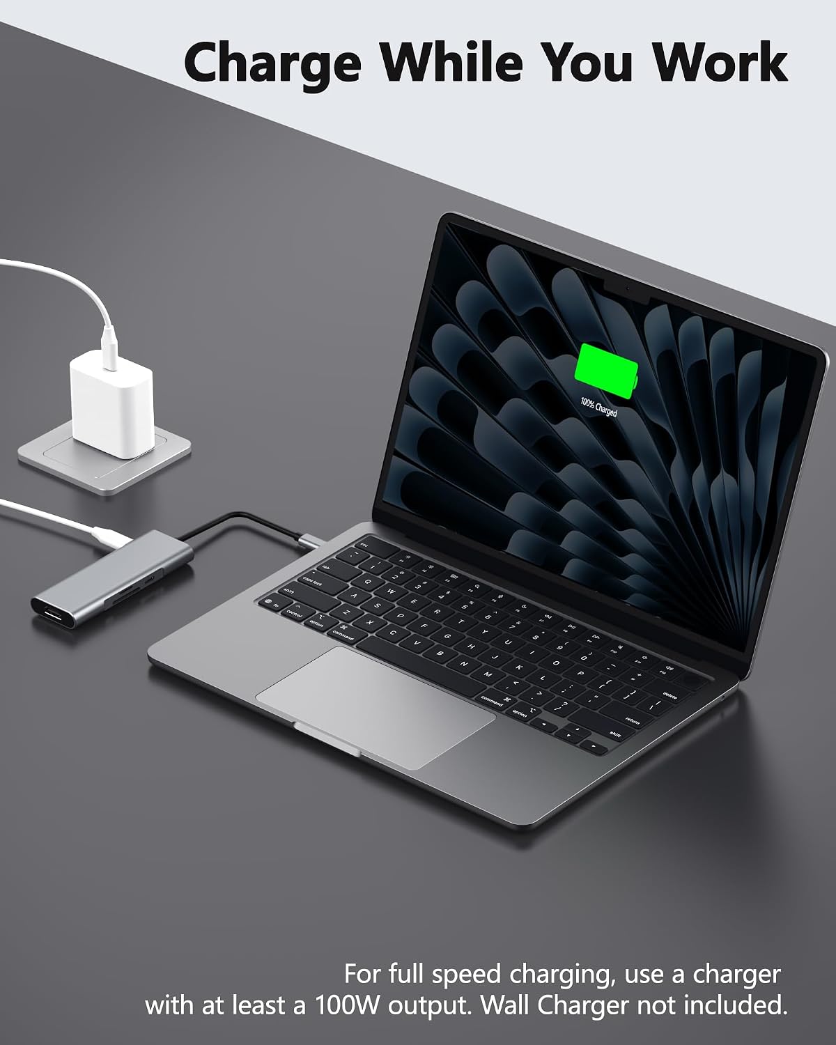 USB C HUB for iPad Pro Adapter Multiport Docking Station 4K 60Hz HDMI, 100W PD, SD/TF Card Reader, 3 USB A, 3.5mm Audio Jack, 9 in 1 USB C Dock for iPad Air/Galaxy Dex/Tablet/MacBook/iPhone/HP/Dell