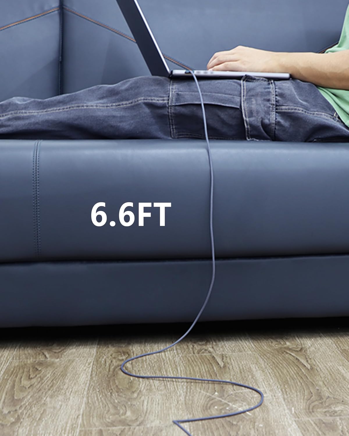 DERLULU Magnetic Charger Cable for MacBook Air & Pro, 6.6 ft, Midnight Blue | USB-C to Magnetic Cable, Compatible with MacBook Air 13"/15" M2–M5, for MacBook Pro 14"/16" 2021–2026