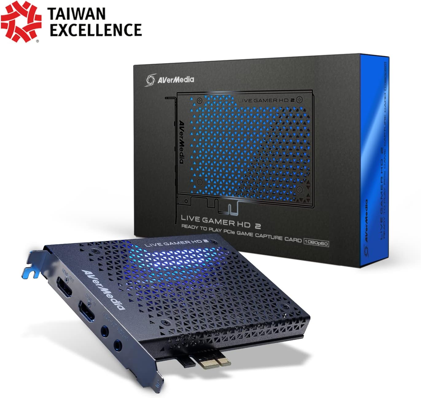 AVerMedia Live Gamer HD 2-PCIe Internal Game Capture Card, Record and Stream in 1080p 60 with Multi-Card Support, Low-Latency Pass-Through on Xbox series x/s, PS5, Nintendo Switch, Windows 10 (GC570)
