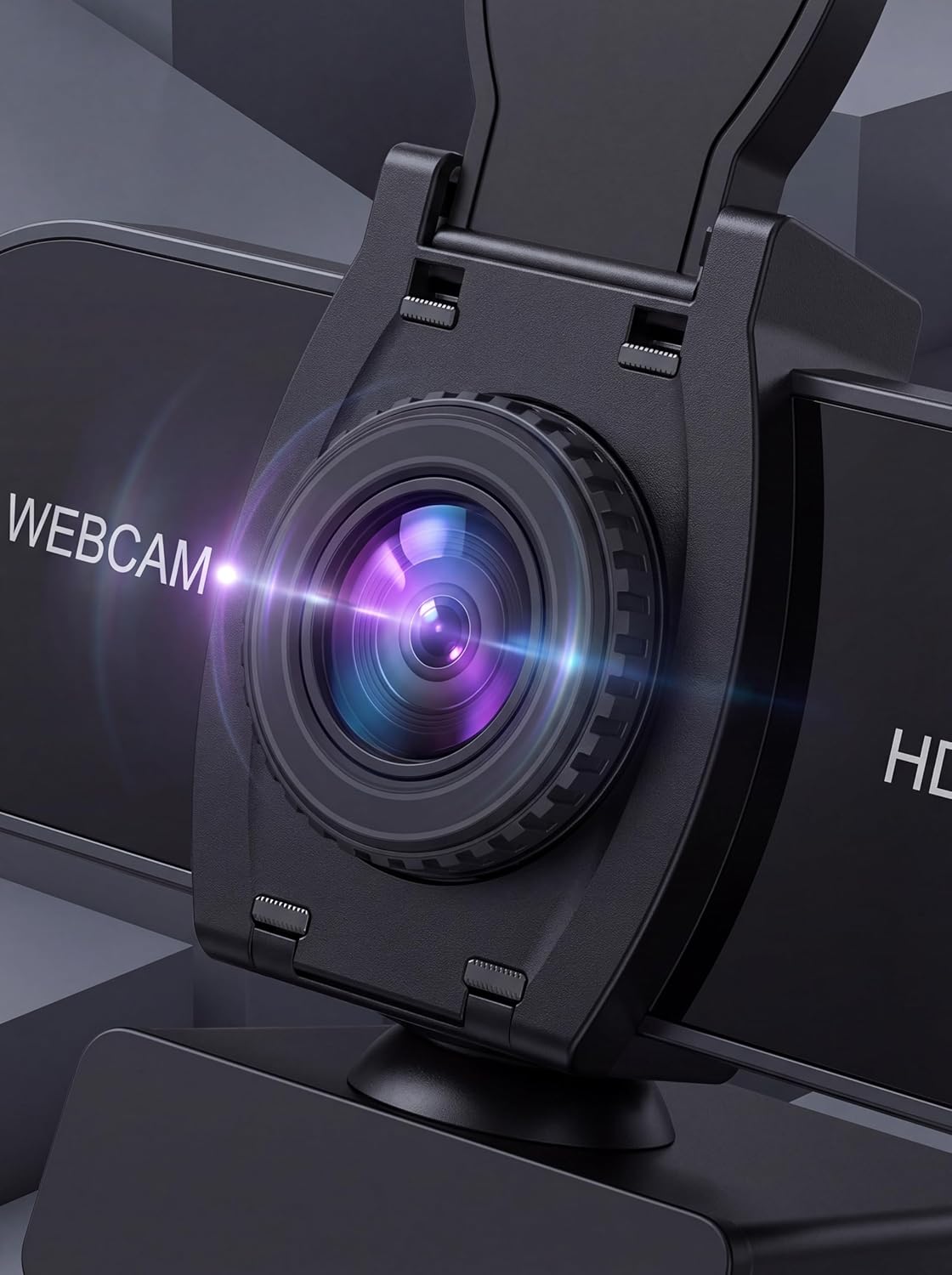 1080P HD Webcam with Microphone, Noise Cancellation, Privacy Cover, Wide-Angle Lens, Auto Light Correction, Plug & Play USB Webcam for Laptop, Desktop, PC, Mac, Zoom, Skype, Streaming (1080p)