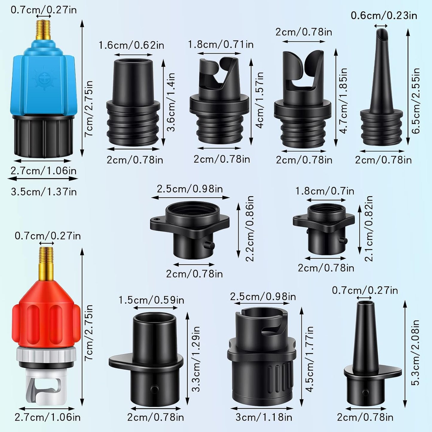 Treela Air Pump Adapter Compatible with SUP Pump 9 Nozzle