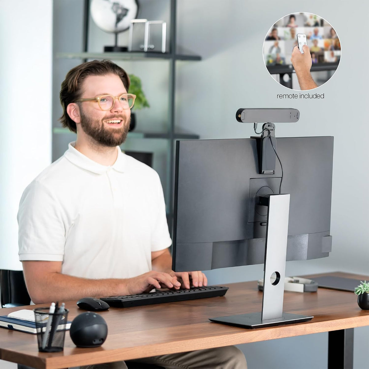 Life Finds Black Webcam Light for Streaming, LF-WL1