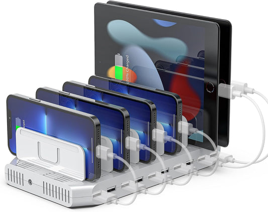【5PCS】Unitek 10-Port Charging Station, USB Charger Dock for Multiple Device