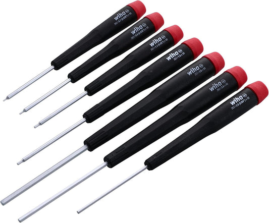 Wiha 26390 Screwdriver Set, Hex Metric With Precision Handle, .7 - 3.0mm, 7 Piece, original version, one size | .7-3.0mm, Original Version, One Size